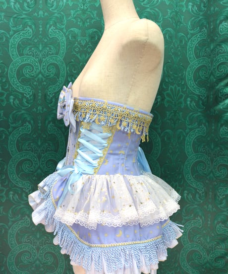 kki.2640　月と星の妖精フリルバッスルウエストコルセット。