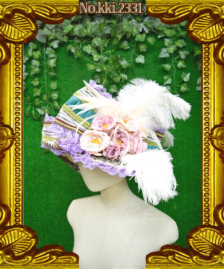 kki.2331　薔薇の貴族のオーストリッチ添え HAT。