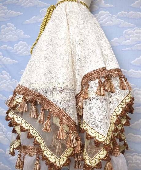 kki.1992　タッセルフリンジアシンメトリジプシースカート。