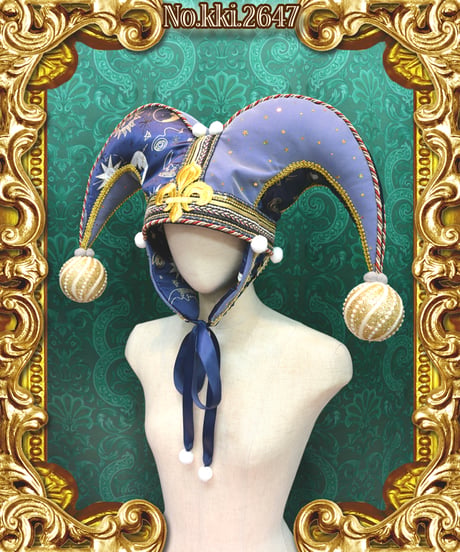 kki.2647　月と太陽の道化師ジェスターHAT。