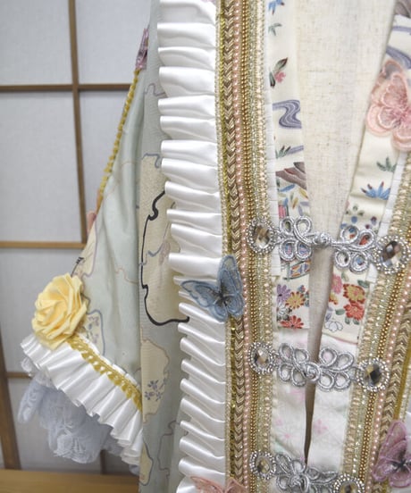 kki.2552　【KIMONO Custom】春風と蝶の羽音KIMONOガウン。
