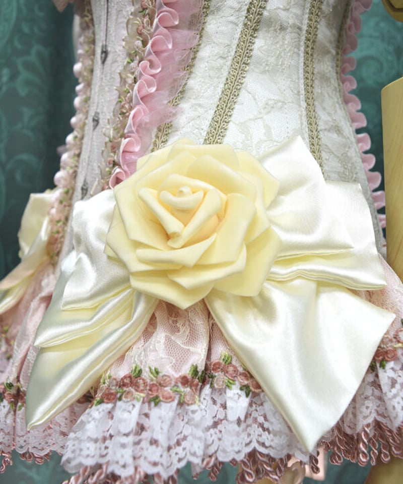 kki.2456 マリーアントワネットのロングコルセット/リボンチョーカー