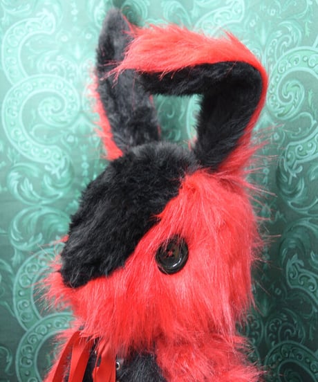kki.2518　BLACK＆REDうさちゃんBAG。