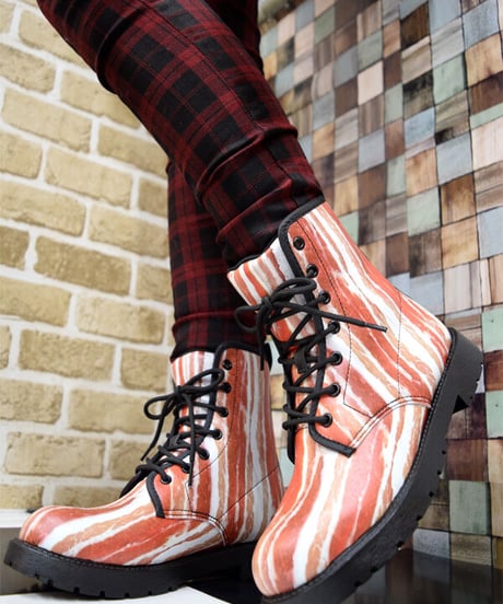 kki.ns-0001　MEAT BOOTS 　豚バラ 肉 8ホールブーツ。