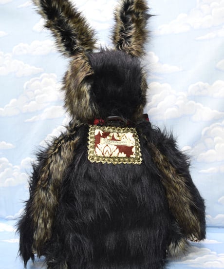 kki.2113　ミックスブラウン×黒のうさちゃんBAG。