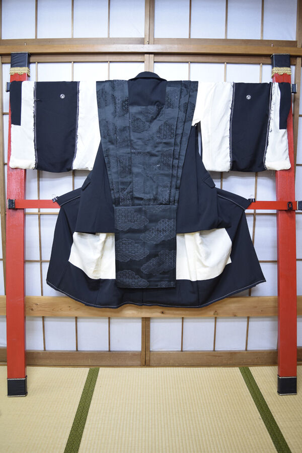 kki.2551 【KIMONO Custom】モノクロ裃ジャケット。 | 危機裸裸 kki.2551 【KIMONO Custom】モノクロ裃ジャケット。 | 危機裸裸