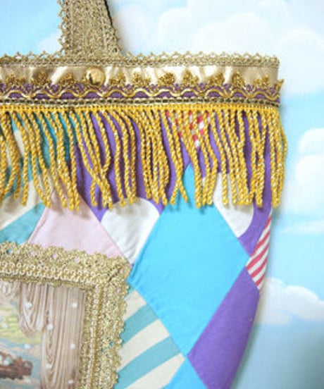 kki.1763　ヴィンテージパッチワークトートBAG。