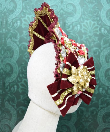kki.2567　薔薇の姫デコレーションロココカチューシャ。