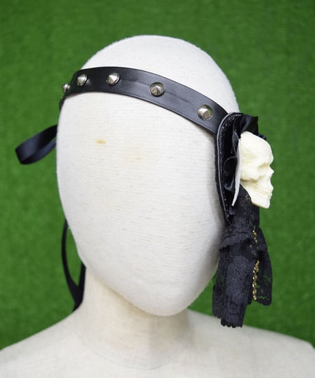 kki.2225　ゴージャスデコレーション眼帯。＜ドクロレース＞