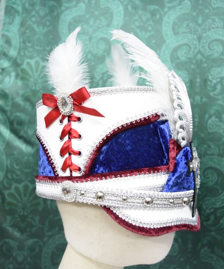 kki.2504　トリコロールカラー鼓笛隊HAT。