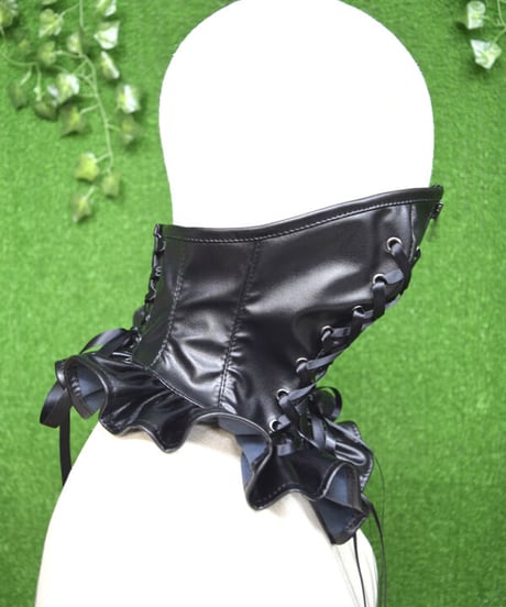 kki.2341　スピンドルフェイクレザーNeck Mask。