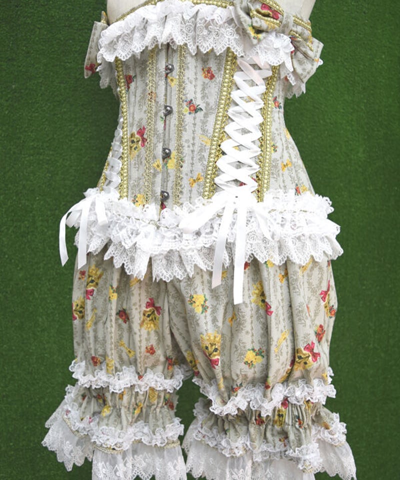 kki.2309 Pritty Cat Doll ボンネット、コルセット、ドロワーズ kki.2309 Pritty Cat Doll ボンネット、コルセット、ドロワーズ