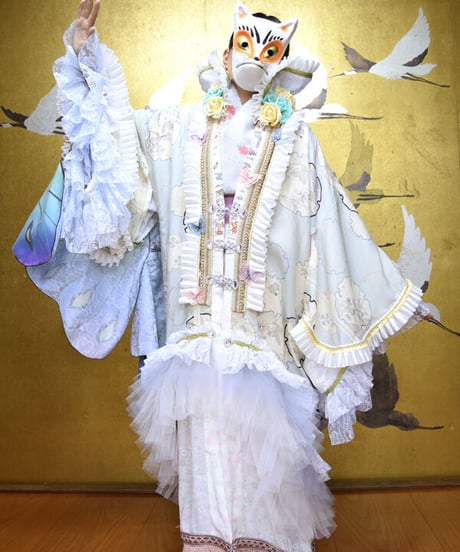 kki.2552　【KIMONO Custom】春風と蝶の羽音KIMONOガウン。