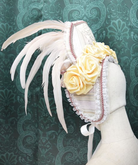 kki.2540　メリーゴーランドと薔薇のドレスボンネット。＜ピンク＞