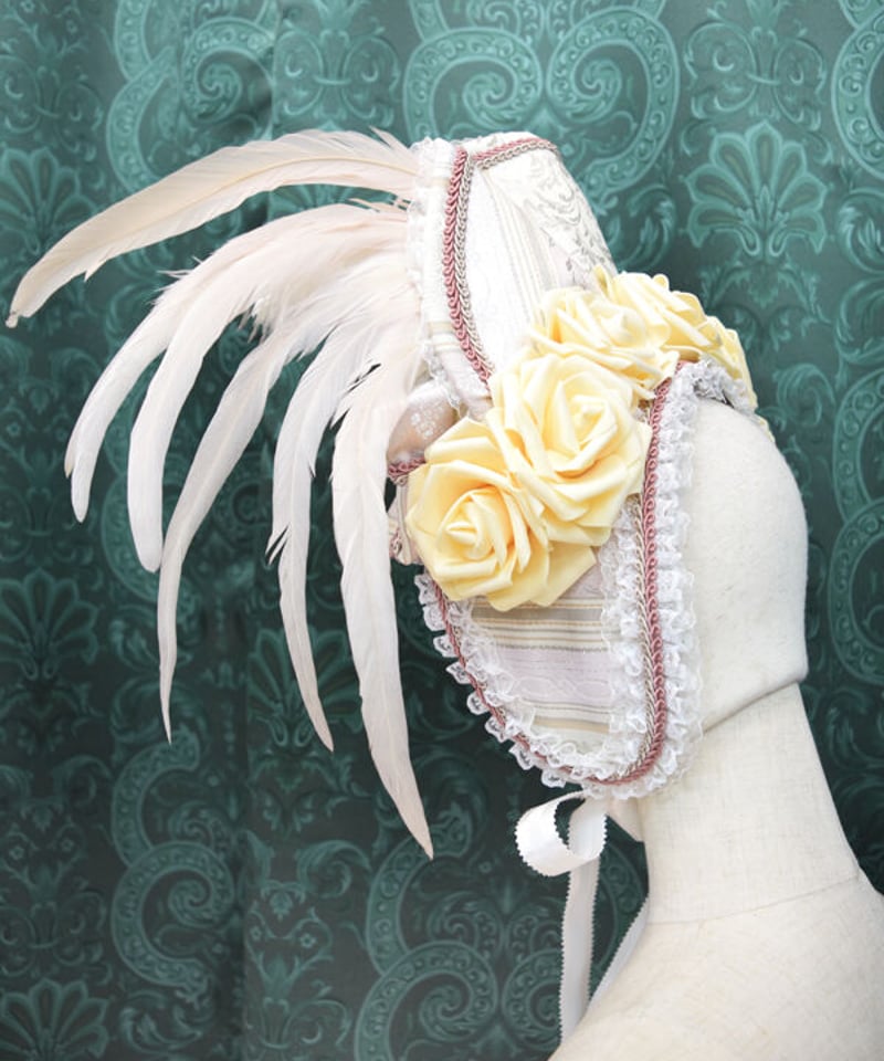 kki.2540 メリーゴーランドと薔薇のドレスボンネット。＜ピンク