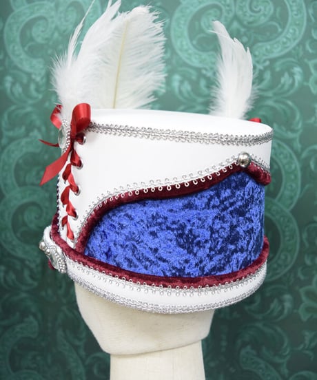 kki.2504　トリコロールカラー鼓笛隊HAT。