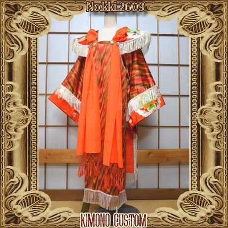 ブロックプリント　インド綿　ガウン　羽織り　着物ローブ 着物ガウン kimono gown | インド綿・ブロックプリント 着物