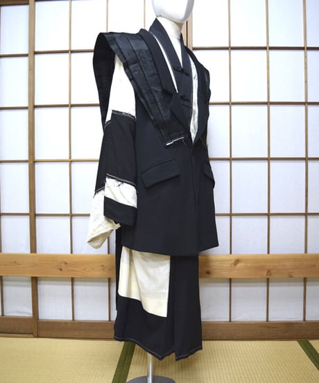 kki.2551　【KIMONO Custom】モノクロ裃ジャケット。