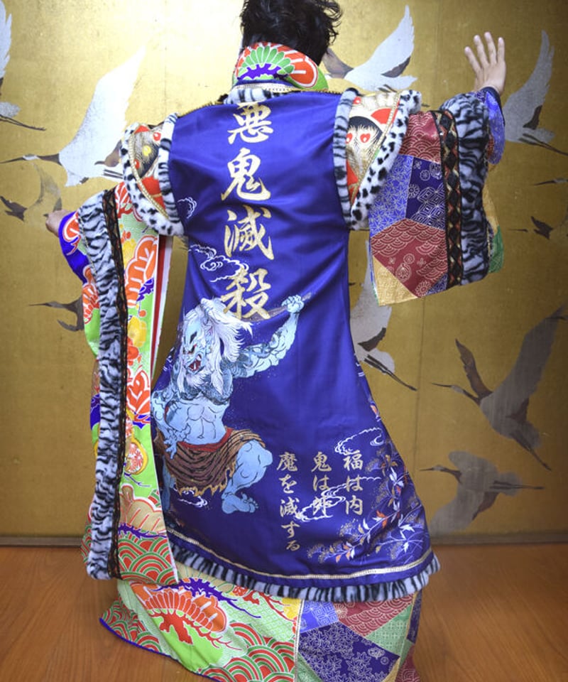 kki.2548 【KIMONO Custom】悪鬼滅殺特攻KIMONOガウン。 | 危機 kki.2548 【KIMONO Custom】悪鬼滅殺特攻KIMONOガウン。 | 危機