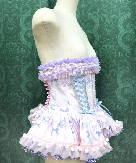 kki.2455　メルヘンシェルフリルウエストコルセット。