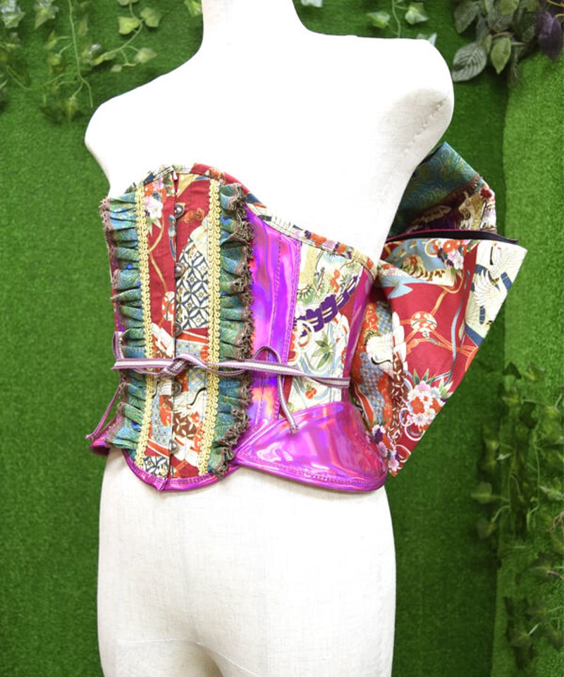 kki.2307 NEOKIMONOエナメル作り帯コルセット。 | 危機裸裸商店