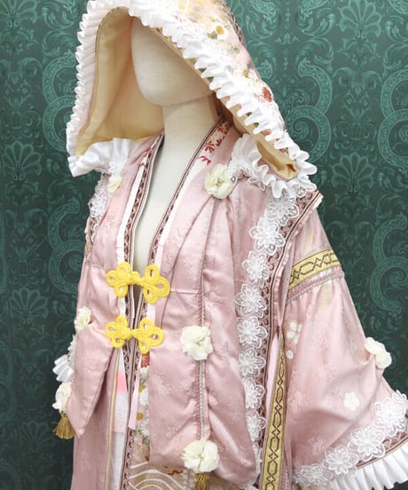 kki.2519　【KIMONO Custom】桜舞い散る振袖ガウン。