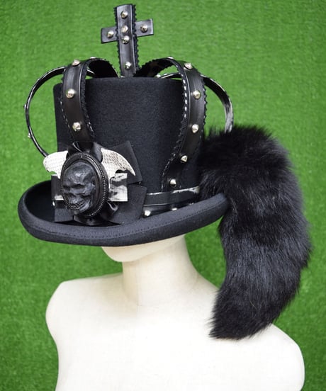 kki.2232　マッドフォックステイル王冠シルクHAT。
