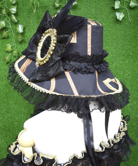 kki.2360　ロマンチックフレームホルターリボンワンピース/HAT set。