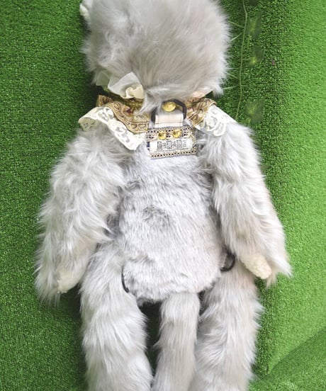 kki.2319　アンティークシルバーねこちゃんBAG。