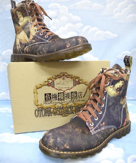 kki-OT.0002 　大人ゴシックプロジェクトアイテム　プリントブーツ＜シリン＞