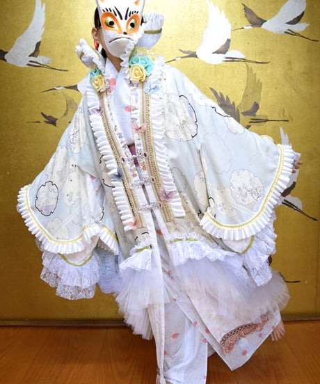 kki.2552　【KIMONO Custom】春風と蝶の羽音KIMONOガウン。