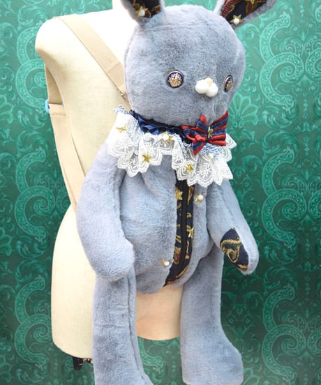 kki.2585　星の子ぬいぐるみBAG。＜グレーうさたん＞