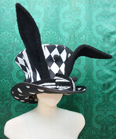 kki.2728　MONOKURO PONPON RABBIT グラモフォンシルクHAT。