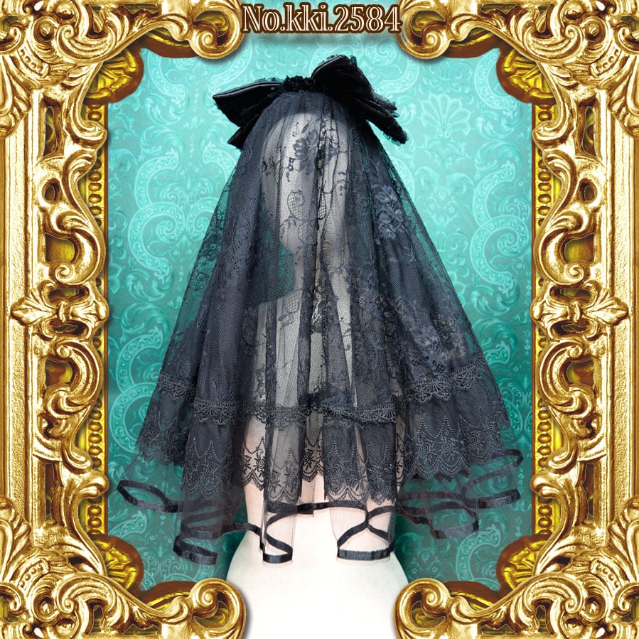 kki.2584 ブラックベールゴーストヘッドドレス。 | 危機裸裸商店