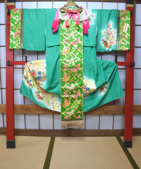 kki.2614　【KIMONO Custom】蝶のツカイKIMONOガウン。
