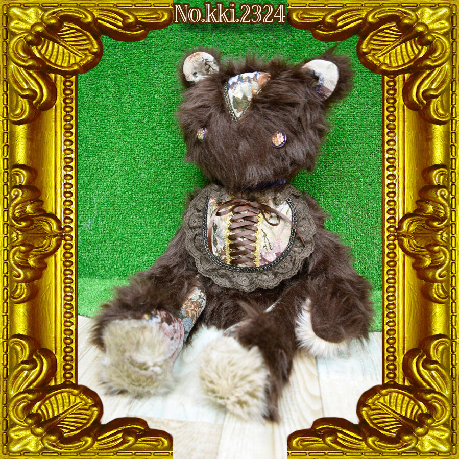 kki.2324 三つ子のゴブランまえかけくまちゃんBAG。<末っ子 kki.2324 三つ子のゴブランまえかけくまちゃんBAG。<末っ子