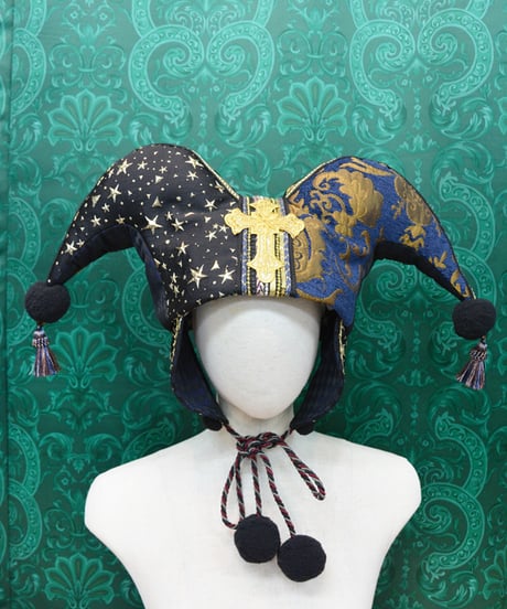 kki.2720　星空とジャガードのジェスターHAT。