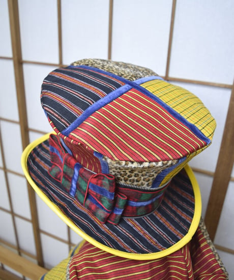 kki.2572　【KIMONO Custom】ユニオンジャックKIMONOジャケット＆グラモフォンシルクHAT　Set。
