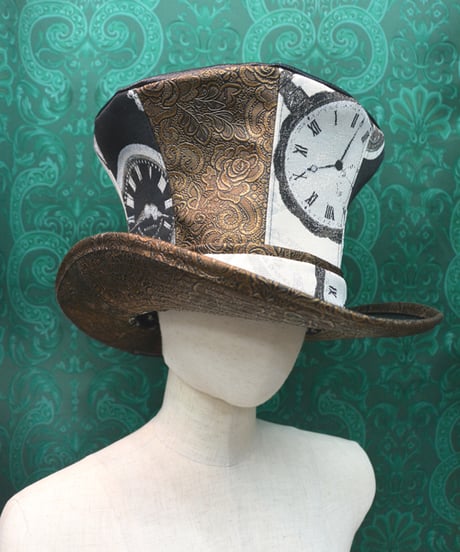 kki.2615　時を刻むグラモフォンシルクHAT。