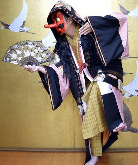 kki.2553　【KIMONO Custom】カラス天狗のKIMONOガウン。