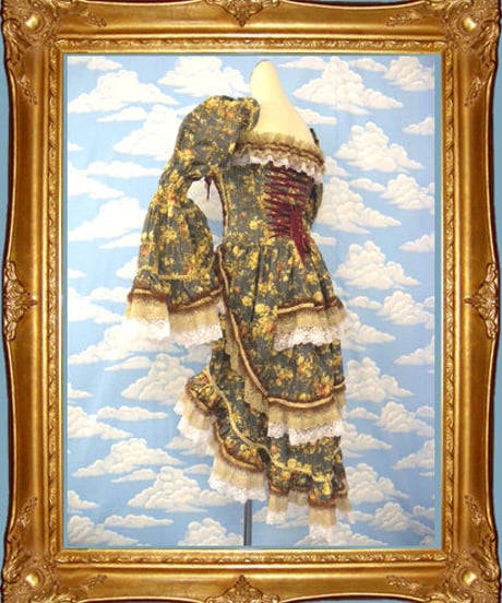 kki.1273　野薔薇ロココドレスバスクコルセット 。