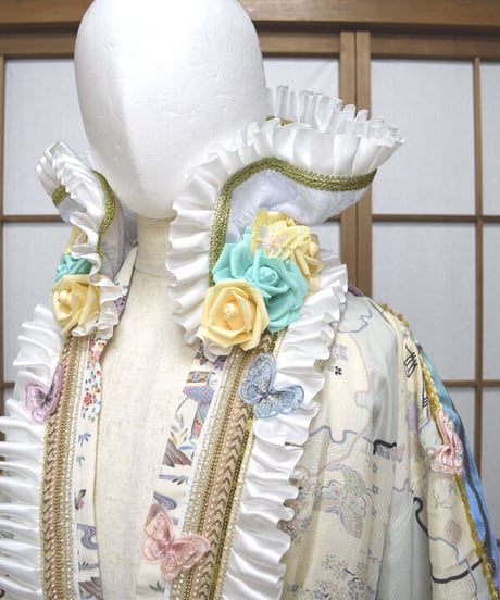 kki.2552　【KIMONO Custom】春風と蝶の羽音KIMONOガウン。