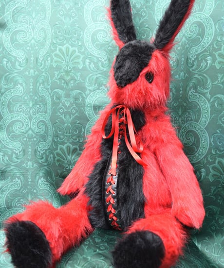 kki.2518　BLACK＆REDうさちゃんBAG。