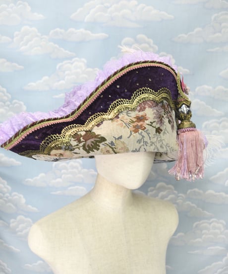 kki.2146　アンティークゴブランロココナポレオンHAT。