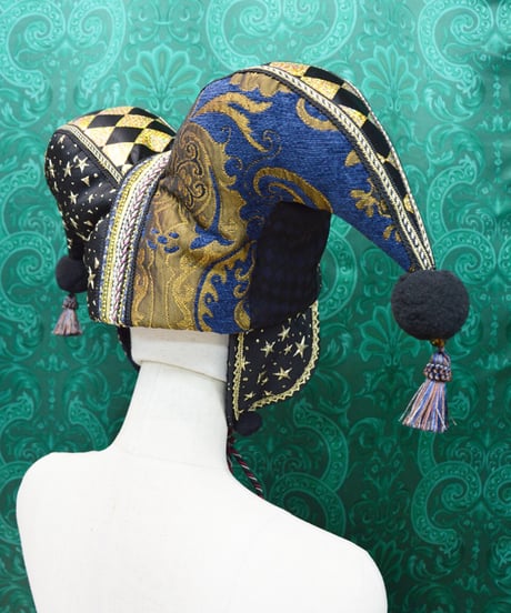 kki.2720　星空とジャガードのジェスターHAT。