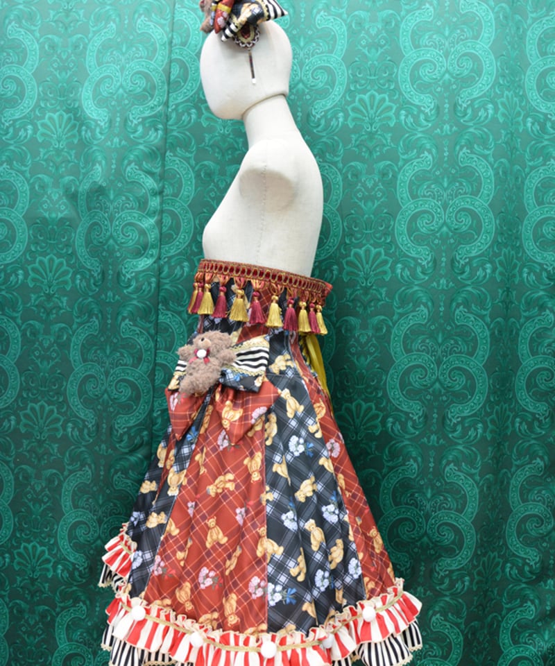 kki.2662 くまちゃんオーバースカートウエストコルセット/くまちゃん