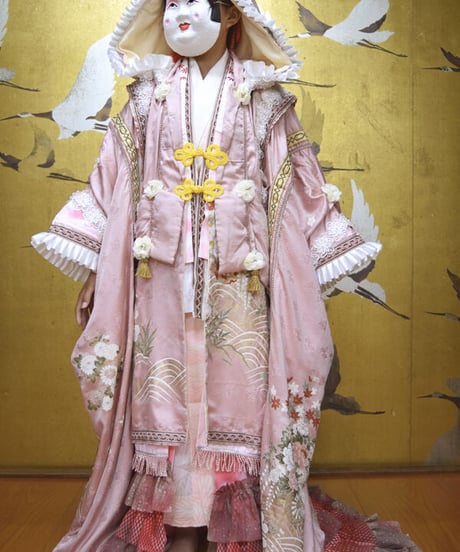 kki.2519　【KIMONO Custom】桜舞い散る振袖ガウン。