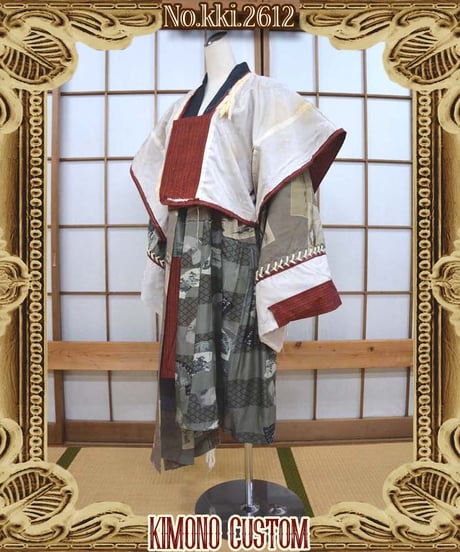 kki.2612　【KIMONO Custom】kirippanasi童羽織り。