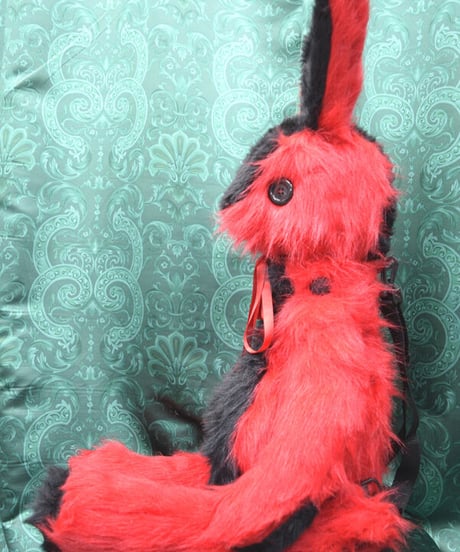kki.2518　BLACK＆REDうさちゃんBAG。
