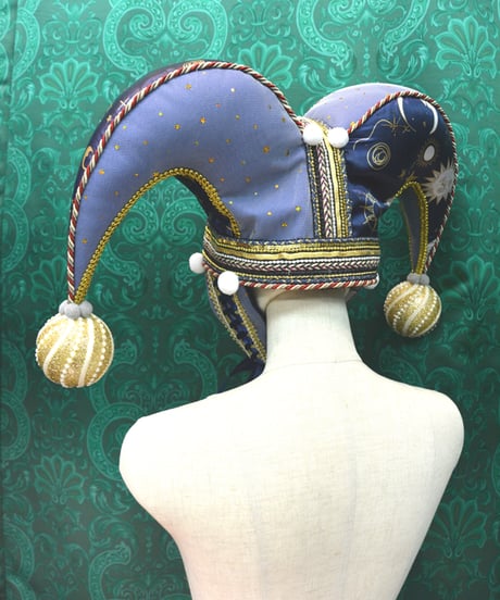 kki.2647　月と太陽の道化師ジェスターHAT。
